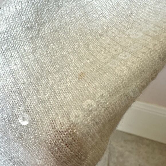 Allison Daley Skirt XL Asymmetrical Cream With Sequins - Picture 6 of 7